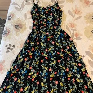 Black with Vibrant Floral Dress